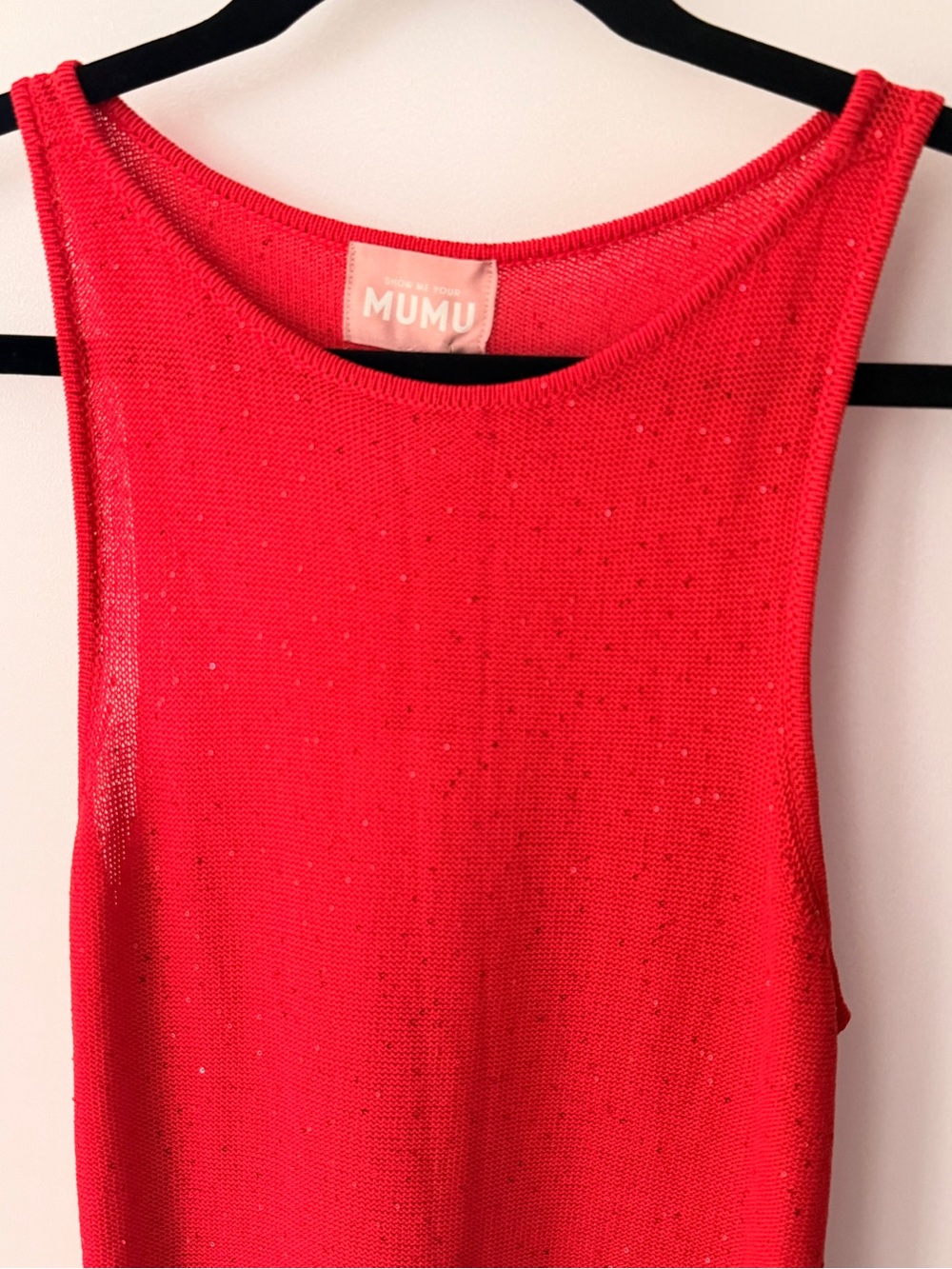 (NWT) Show Me Your MuMu ~ Miche Red Sequin Knit Mini Dress (S) - Picture 6 of 12